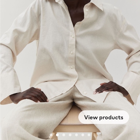 H&M Linen-Blend Shirt, Size XS - Picture 5 of 5